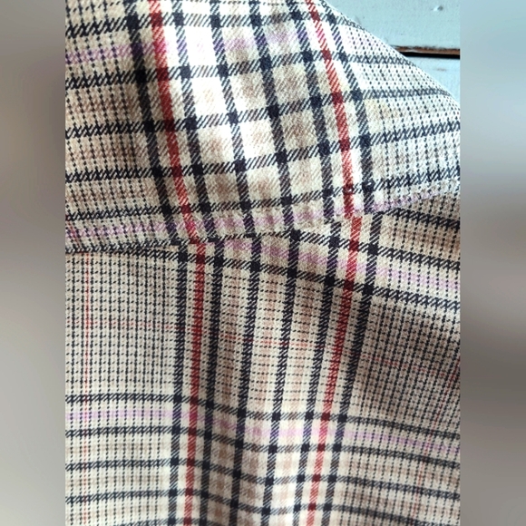 Express Design Studio Women's Multi Plaid Trench Rain Coat | Sz Large - Picture 3 of 8